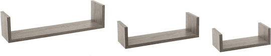 Wandregale Graue 3Stücke 22x10x7cm