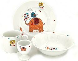 SP Tableware Σετ Φαγητού από Πορσελάνη 4τμχ