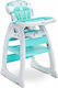 Caretero Homee Highchair 2 in 1 with Plastic Frame & Plastic Seat Mint