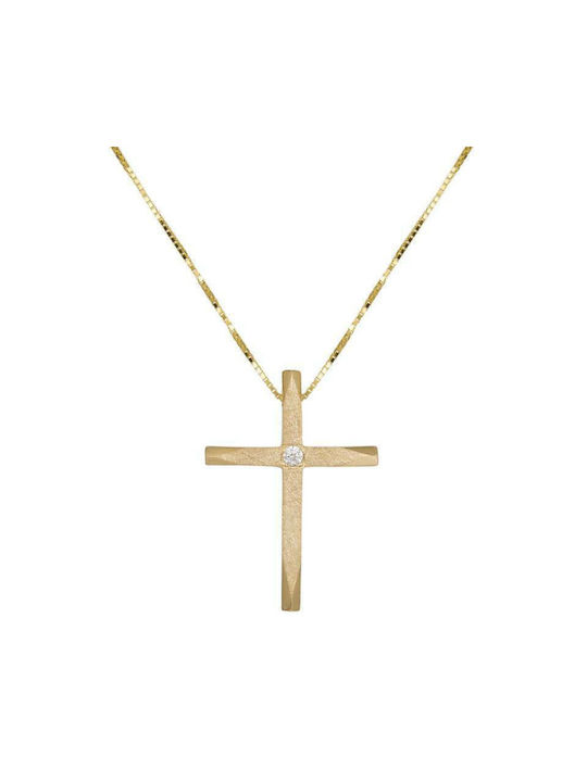 Baptismal Crosses with Chain 18K Women's Cross K18 with chain 043225C 043225C 043225C Women's Gold 18 Karat