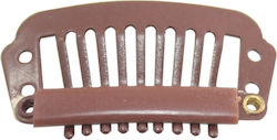 Kepro Clips Brown Hair Comb 32mm