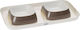 Ferplast Glam Tray Kunststoff Schalen Futter & Wasser für Hund & Katze auf Basis von 2x 800ml in Braun Farbe 2Stück