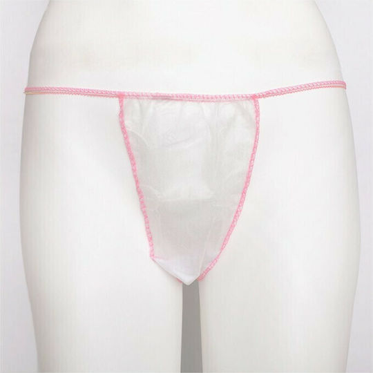 Bournas Medicals Non-Woven Tanga White 100pcs Disposable Underwear White 100pcs