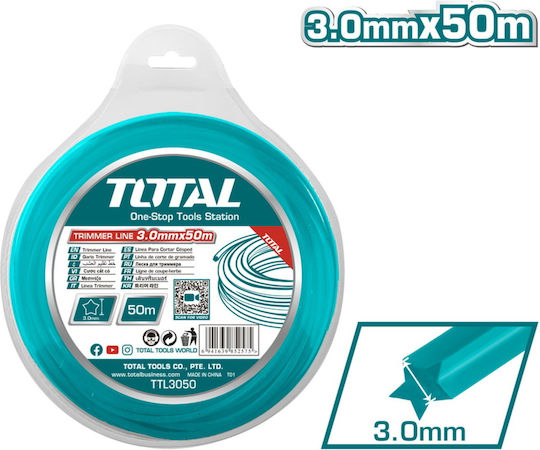 Total TTL3050 Μεσινέζα Αστεροειδής Μήκους 50m και Πάχους 3mm