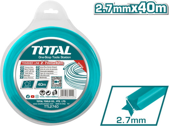 Total TTL2740 Μεσινέζα Σταυρός Μήκους 40m και Πάχους 2.7mm
