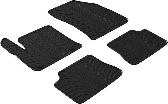 Gledring Set of Front and Rear Mats 4pcs Tray Type for Opel Corsa 2020 Black