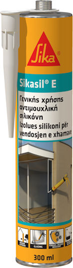 Sika Sikasil® E Силиконово уплътнение Антимухълна Прозрачен 300мл 707850 1бр