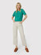 Tommy Hilfiger Women's Jean Trousers in Loose Fit Beige