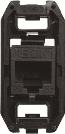 Abb Einzel Netzsteckdosenmechanismus RJ45 Typ Cat5 in Schwarz Farbe 702630