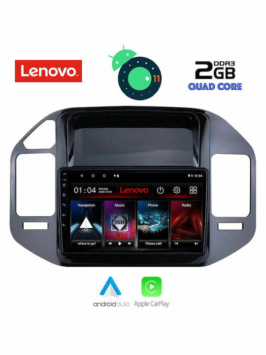 Lenovo Car-Audiosystem für Mitsubishi Pajero Audi A7 1999-2006 (Bluetooth/USB/AUX/WiFi/GPS/Apple-Carplay) mit Touchscreen 9"