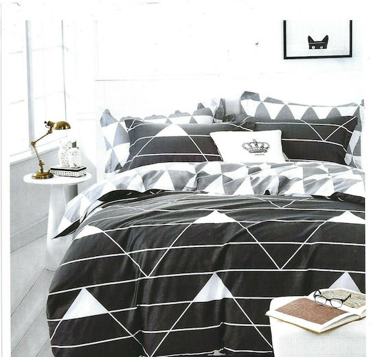 Victoria Home Σετ Υπέρδιπλο 4τμχ 220x240εκ. Μαύρο
