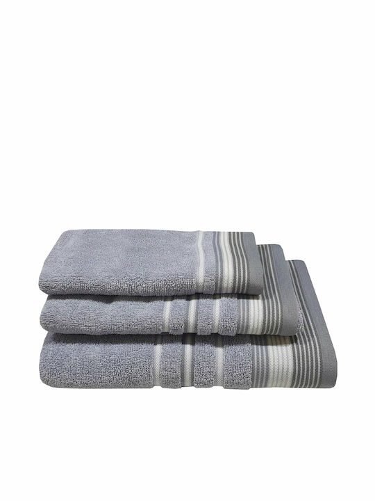 Le Blanc Facecloth Satin Stripe 50x90cm Levanda...