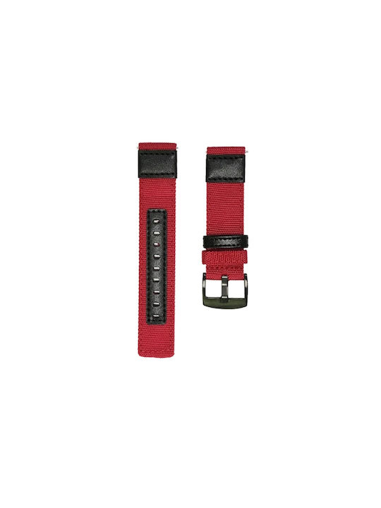 Buckle Strap Fabric Red (Galaxy Watch 42mmHuawei Watch GT2 / GT3 (42mm) / GT3 Pro (43mm)Amazfit GTS 2 / GTS 2 Mini / GTS 2e)