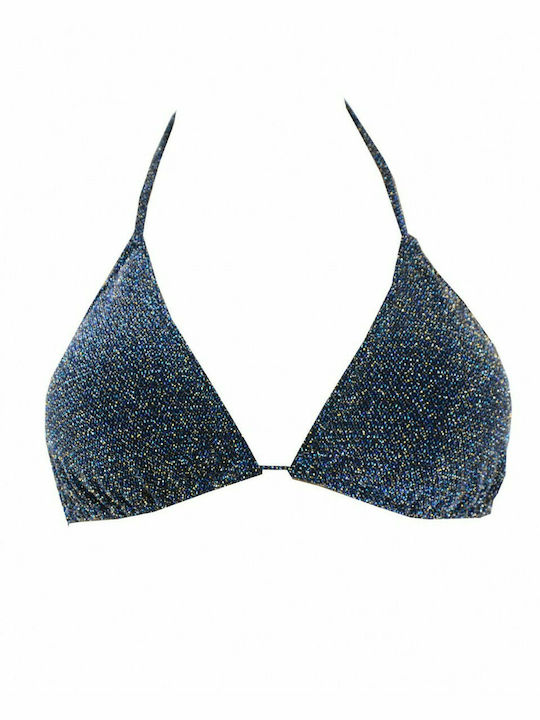 Rock Club Triangle Bikini Top Blue