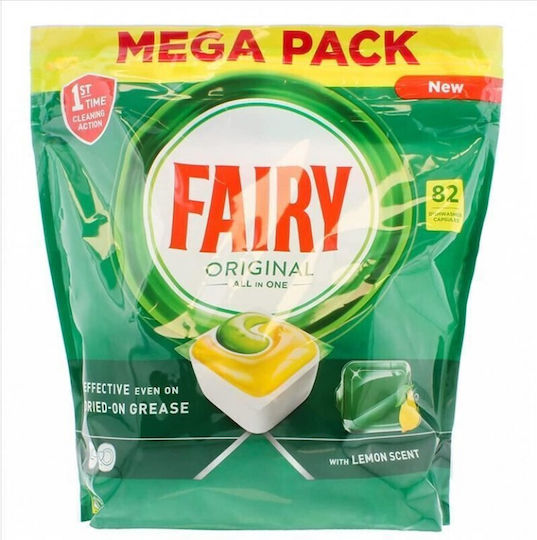 Fairy Original All in One 82 Dishwasher Pods Λεμόνι