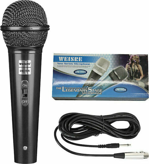 Weisre Μικρόφωνο Karaoke Ενσύρματo MC-DM-1906 Μαύρο