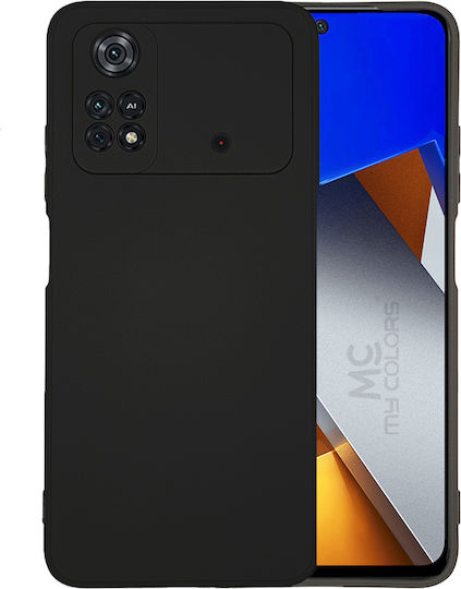 Sonique Back Cover Σιλικόνης Μαύρο (Poco M4 Pro)
