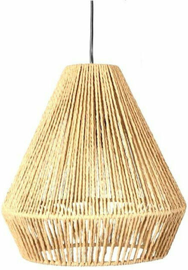 Pendant Light Beige with Socket E27 33x33cm