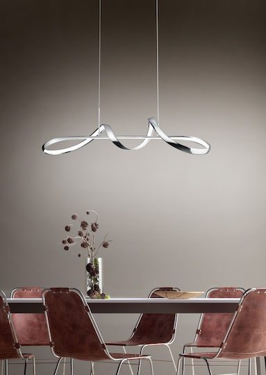 Trio Lighting Perugia LED Κρεμαστό Φωτιστικό Ασημί 81x81x150εκ. Trio Lighting Perugia LED Κρεμαστό Φωτιστικό Ασημί 81x81x150εκ.