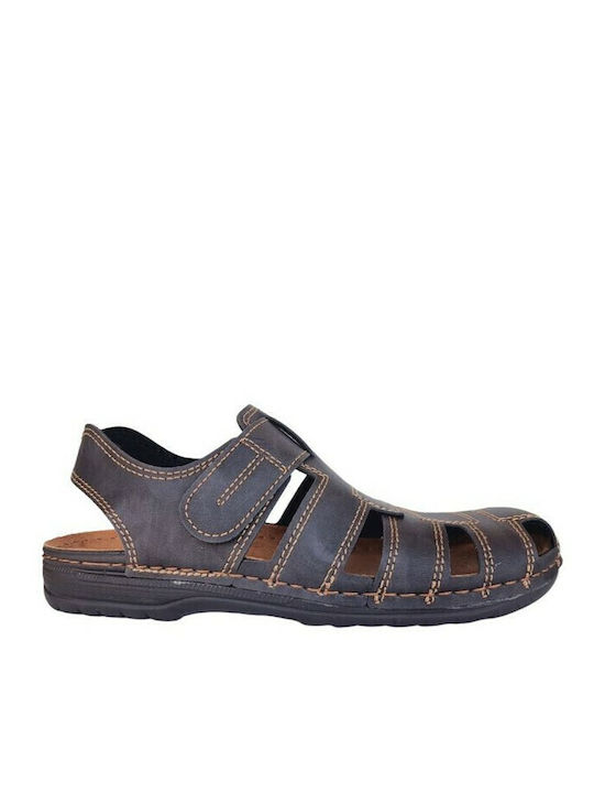 *new* INBLU Men\'s Woven Band Sandals Inblu Men Brown T-Shape Sandal with Buckle Styling  main image 3