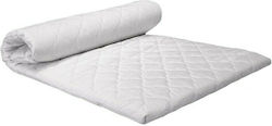 Sleepn'Life Twin XL Memory Foam Mattress Topper Memory Biocotton with Removable Cover & Elastic Straps 160x200x5cm