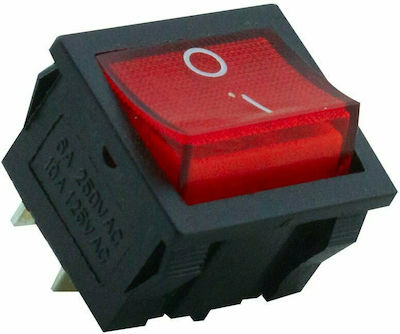 On-Off switch Rocker with Lighting Red 1pcs