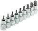 Битови ключове с Torx и Квадратно Гнездо 1/4'' Комплект 9бр