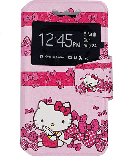 Universal S-View Hello Kitty Buchhülle bis 4.8" Rosa