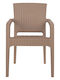 Καρέκλα Εξωτερικού Χώρου Rattan Cappuccino Μπεζ 58x55x87εκ.