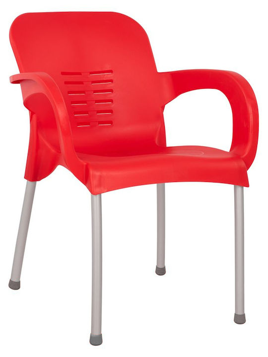 Polypropylene Outdoor Armchair Eco Red 60x50x80cm