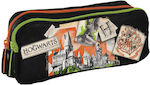 Graffiti Pencil Case with 2 Compartments Black