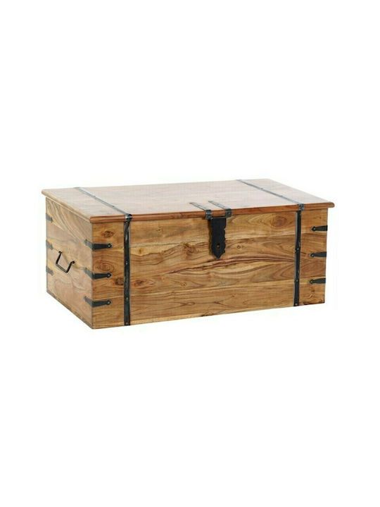 DKD Home Decor Wooden Decorative Trunk Brown 100x45x40cm