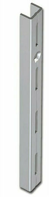 Element-System Rack Pillar with Single Support Hole Silver 50cm