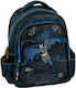 Graffiti Batman School Bag Backpack Kindergarten in Blue color