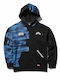 Wide Paint Sweatshirt mit Kapuze Schwarz