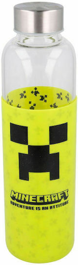Stor Minecraft Bottle Water Glass with Screw Cap Yellow 585ml