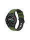 Dual Color Armband Silikon Army Green / Black (Galaxy Watch4/5/6/7/FE/4 Classic/6 Classic/5 Pro)