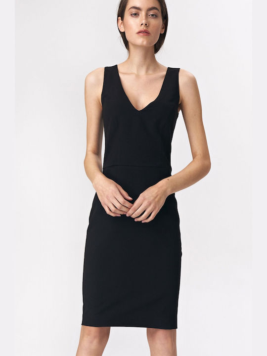 Nife Mini All Day Φόρεμα Αμάνικο Μαύρο