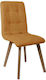 T-17 Dining Room Fabric Chair Yellow 42x48x87cm