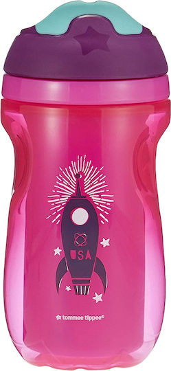 Tommee Tippee Παιδικό Ποτηράκι Sport από Πλαστικό Φούξια 260ml για 12m+