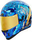 Icon Airform Ships Company Blue Κράνος Μηχανής Full Face DOT / ECE 22.05 με Sunvisor