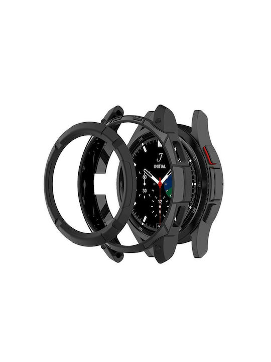 Tech-Protect Defense Plastikhülle in Schwarz Farbe für das Galaxy Watch 4 Classic 46mm