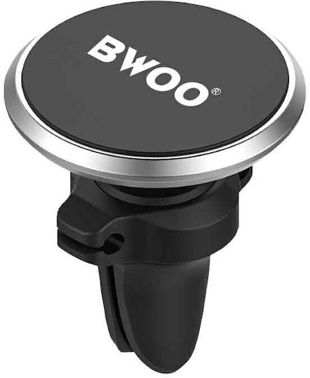 BWOO Βάση Κινητού Αυτοκινήτου με Μαγνήτη Μαύρη/Ασημί ZJ67