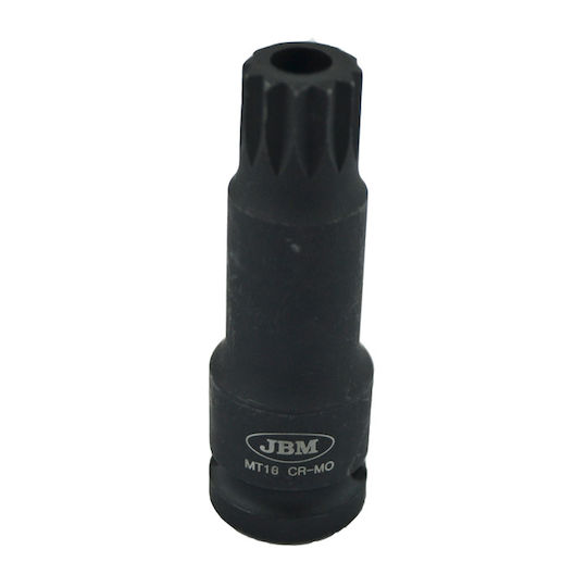 JBM Cheie tubulară Pneumatic - Pneumatic cu Vârf Spline și Patrat de Prindere 1/2'' Dimensiune M18 1buc