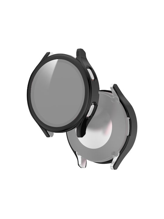 Plastic Case with Glass in Black color for Galaxy Watch 4 44mm