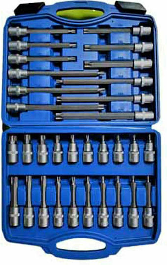 Long Socket with Motor Torx and Socket 1/2'' Set 32pcs