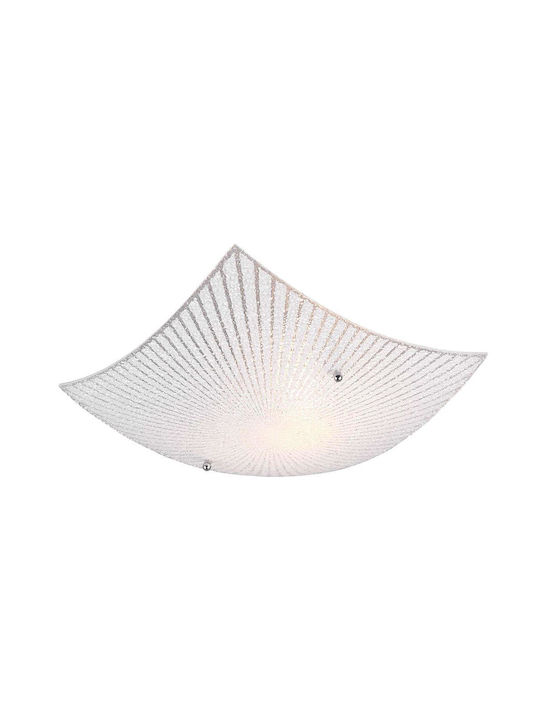 Trio Lighting Elisa Μοντέρνα Γυάλινη Πλαφονιέρα Οροφής με Ντουί E27 σε Λευκό χρώμα 30cm