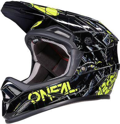 O'neal Backflip Zombie Full Face Mountain / Downhill Bicycle Helmet Black/Neon Yellow