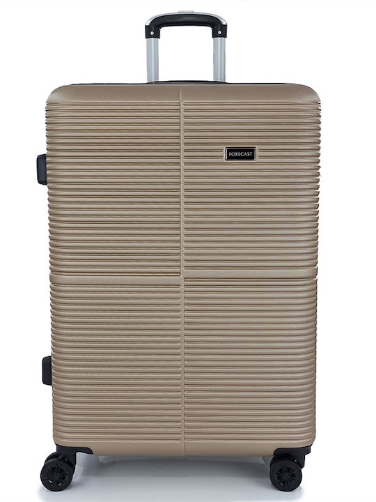 Forecast A922 Large Travel Suitcase Hard Gold with 4 Wheels Height 75cm