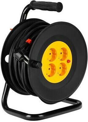 Extension Reel Cord 30m Black